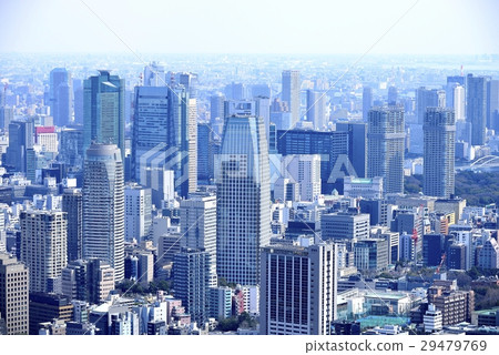 Tokyo city scenery building group and residential area 29479769