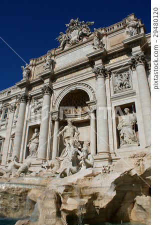 famous Trevi Fountain in Rome, Italy. 29480120