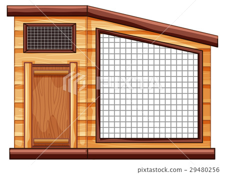 Empty chicken coop on white background 29480256