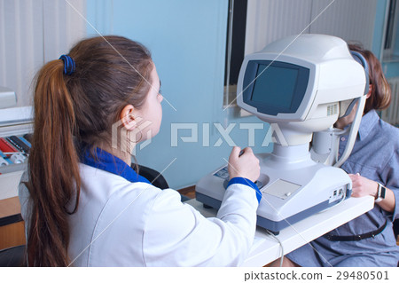 Checking eyesight in a clinic of the future Checking eyesight in a clinic of the future 29480501