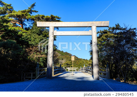 Ise shrine Uji Bridge torii 29480545