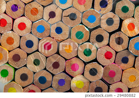 Colorful unsharpened pencils background Colorful unsharpened pencils background 29480882