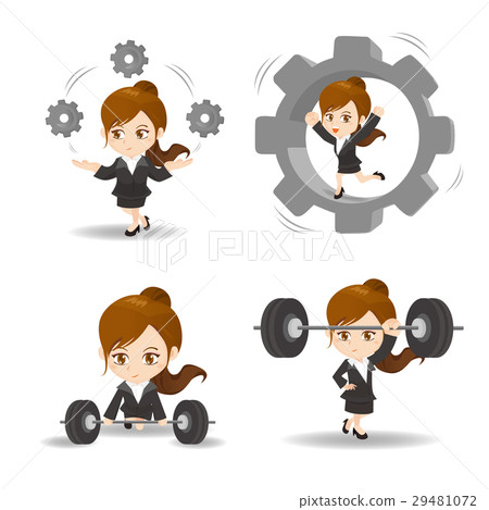 Cute Cartoon Businesswoman Stock Illustration 29481072 Pixta