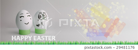 Easter eggs with faces painted 29481176