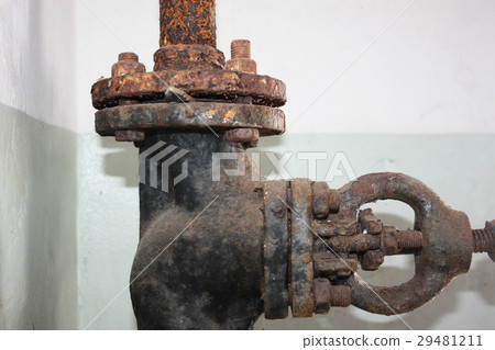 Rust pipe close up shot bolts and Rust pipe close up shot bolts and 29481211