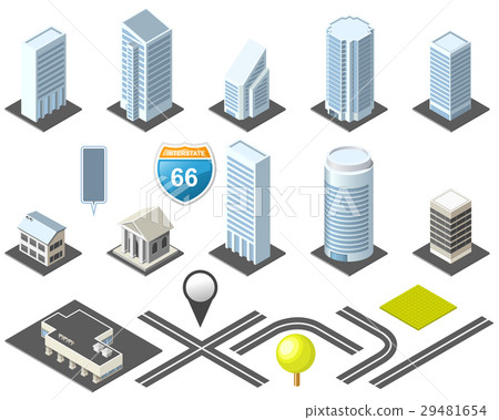 Isometric map toolkit downtown - Stock Illustration [29481654] - PIXTA