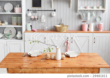 beautiful house, interior, view of the kitchen. beautiful house, interior, view of the kitchen. 29481811