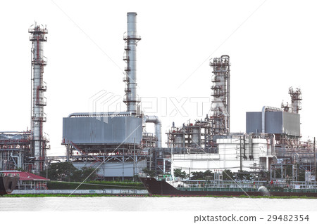 Oil refinery isolate on white background 29482354