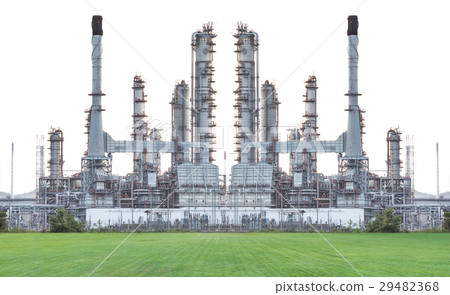 Oil refinery isolate on white background 29482368