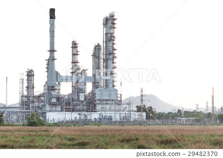 Oil refinery isolate on white background 29482370