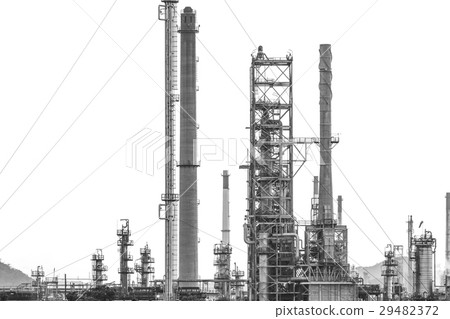 Oil refinery isolate on white background 29482372