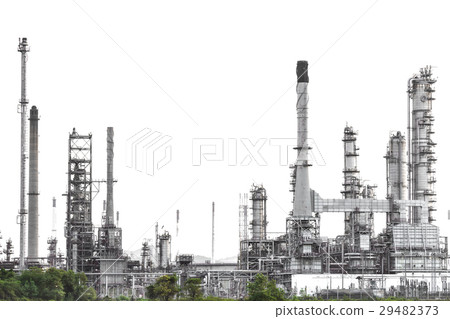 Oil refinery isolate on white background Oil refinery isolate on white background 29482373
