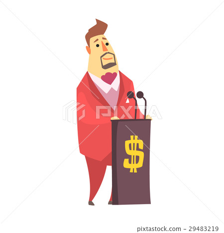 Millionaire Rich Man On The Tribune Debating On 29483219