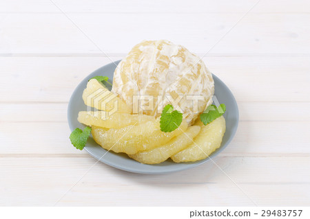 peeled and sliced pomelo peeled and sliced pomelo 29483757