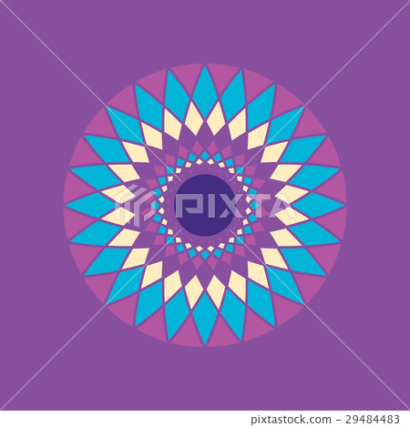 Simple geometric mandala spiral 29484483