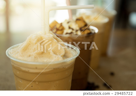 Iced coffee frappe away glass 29485722