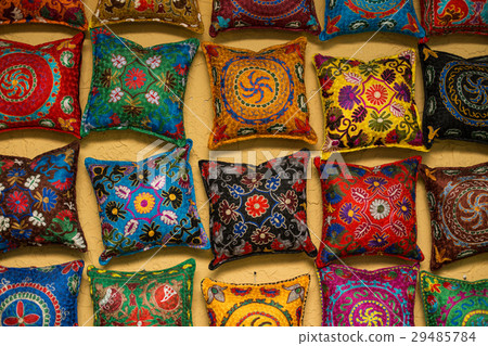 Colorful handmade uzbek cushions 29485784