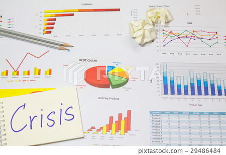 bubble crisis graph financial report, economic 29486484