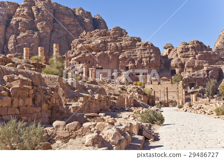 Ruins of the Nabataean Temple in Petra Ruins of the Nabataean Temple in Petra 29486727