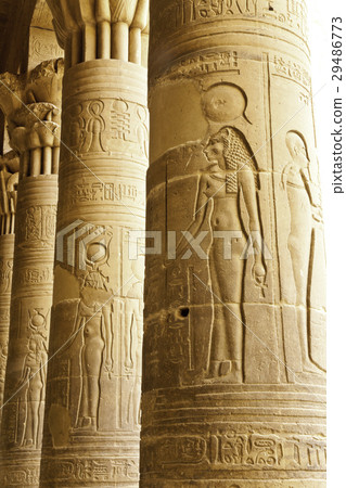 Bas-relief on the column of Philae Temple 29486773