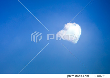 Cloud in heart shape in blue sky 29486959