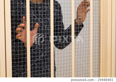 Prison, detention house, crime, arrest, hold, prison, prison, detention, culprit, prison, fraud, caught, police, male, Japanese 29486981