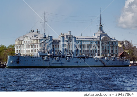 Cruiser Aurora in the Saint-Petersburg. Russia 29487864