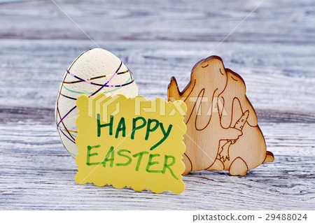 Easter decorations on wooden background. Easter decorations on wooden background. 29488024