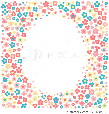 Frame with tiny flowers in a cartoon style. 29488492