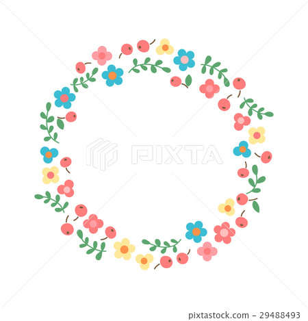 Decorative floral wreath. Frame from flowers Decorative floral wreath. Frame from flowers 29488493