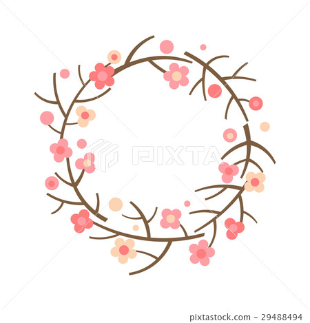 Decorative spring wreath. Frame from blooming 29488494