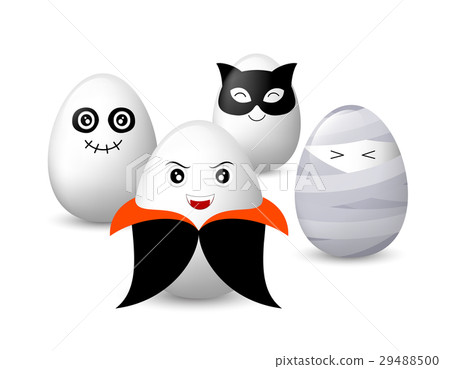 Funny egg characters set.  29488500