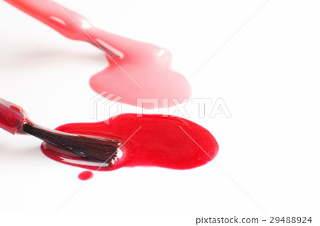 Nail polish sample, brush close up. Creative art. Nail polish sample, brush close up. Creative art. 29488924