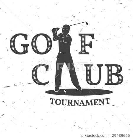 Golf club concept with golfer silhouette. Golf club concept with golfer silhouette. 29489606