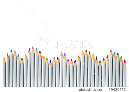 set of different colored pencils on white set of different colored pencils on white 29489852