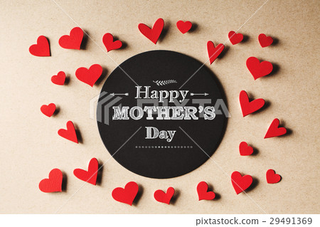 Happy Mothers Day message with small hearts 29491369