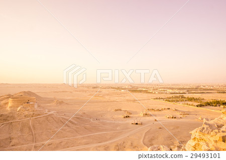 Sunset over Zoroastrian Fire temple in Yazd - Iran 29493101