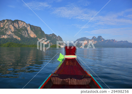 View from boat on Cheow Lan lake 29498256