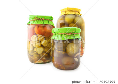 Homemade pickled tomatoes and cucumbers Homemade pickled tomatoes and cucumbers 29498595