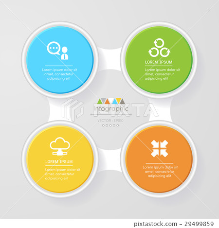 Infographics design template with icons-插圖素材 [29499859] - PIXTA圖庫