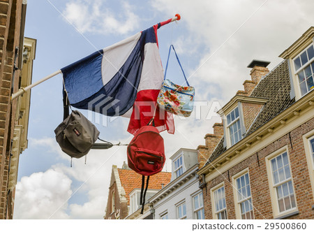 Dutch Flag with Bags and Houses 29500860