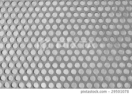 Background of Matalic Silver Perforated Grid 29501078
