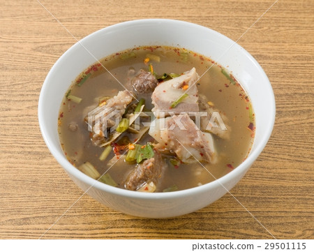 Thai Spicy and Sour Soup of Beef Entrails Thai Spicy and Sour Soup of Beef Entrails 29501115