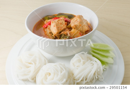 Vegan Red Curry with Thai Rice Vermicelli Vegan Red Curry with Thai Rice Vermicelli 29501154