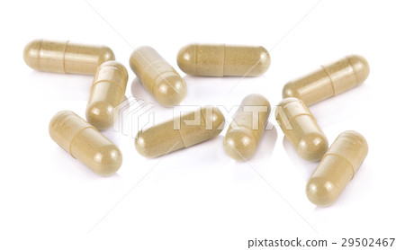 Cissus quadrangularis capsule on white Cissus quadrangularis capsule on white 29502467