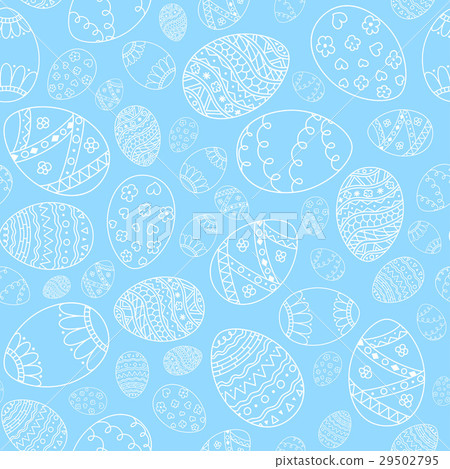 Vector seamless simple pattern with easter eggs - Stock Illustration ...
