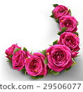 Roses Flowers Festive Border Concept 29506077