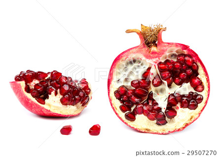 Pomegranate fruit isolated on a white background Pomegranate fruit isolated on a white background 29507270