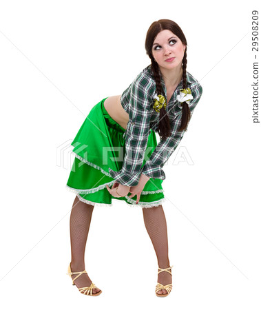 Sexy young woman dressed in shirt and skirt posing Sexy young woman dressed in shirt and skirt posing 29508209