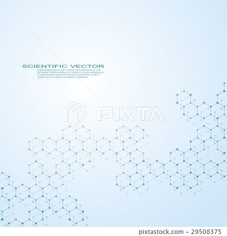 Hexagonal molecule. Molecular structure. Genetic Hexagonal molecule. Molecular structure. Genetic 29508375